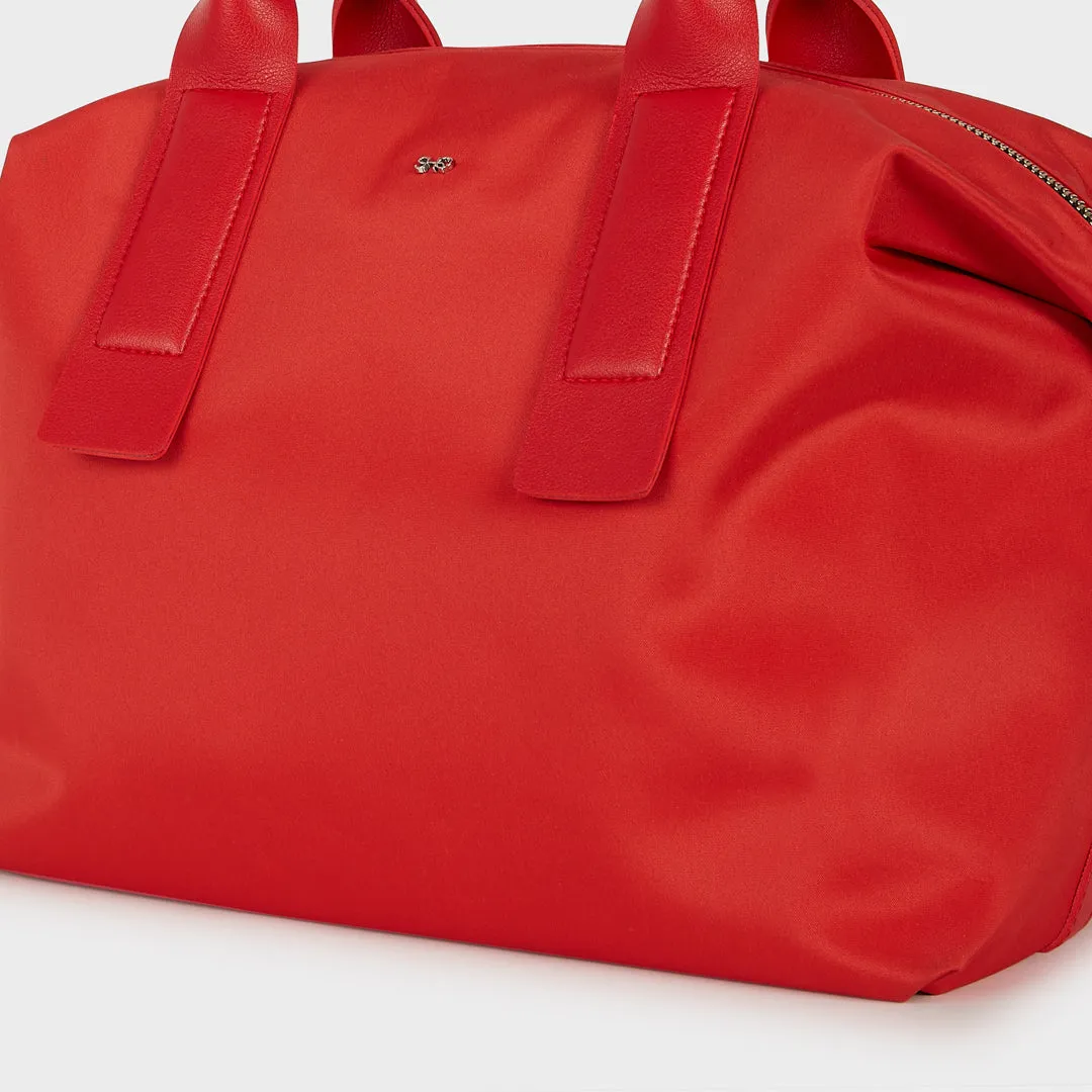 NOLAN MEDIUM NYLON HANDBAG SCARLET