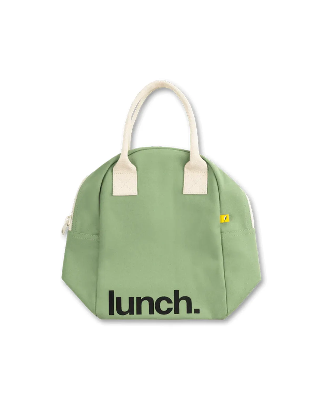 Organic Cotton Canvas Lunch Bag - Moss <br> Fluf