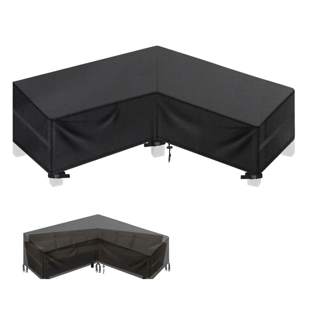 Outdoor Corner Sofa Cover Waterproof Anti-UV Outdoor Garden Furniture Protection - 215cm x 215cm x 87cm