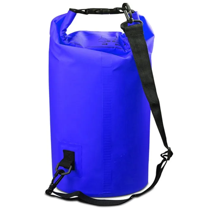 Outdoor Waterproof Single Shoulder Bag Dry Sack PVC Barrel Bag, Capacity: 5L (Dark Blue)