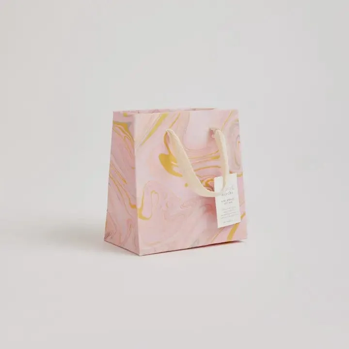 Paper Mirchi Hand Marbled Small Gift Bag Pastel