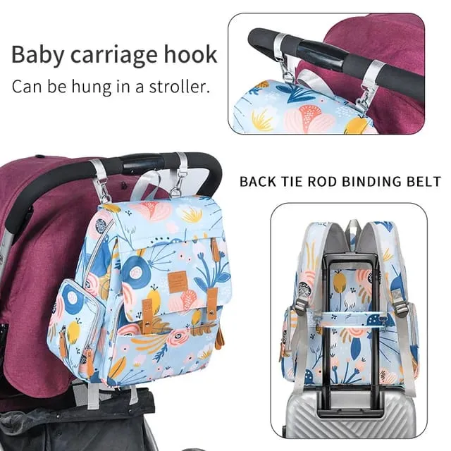 ParentTrail Waterproof Nappy Bag - All-in-One Travel Mommy Diaper Bag