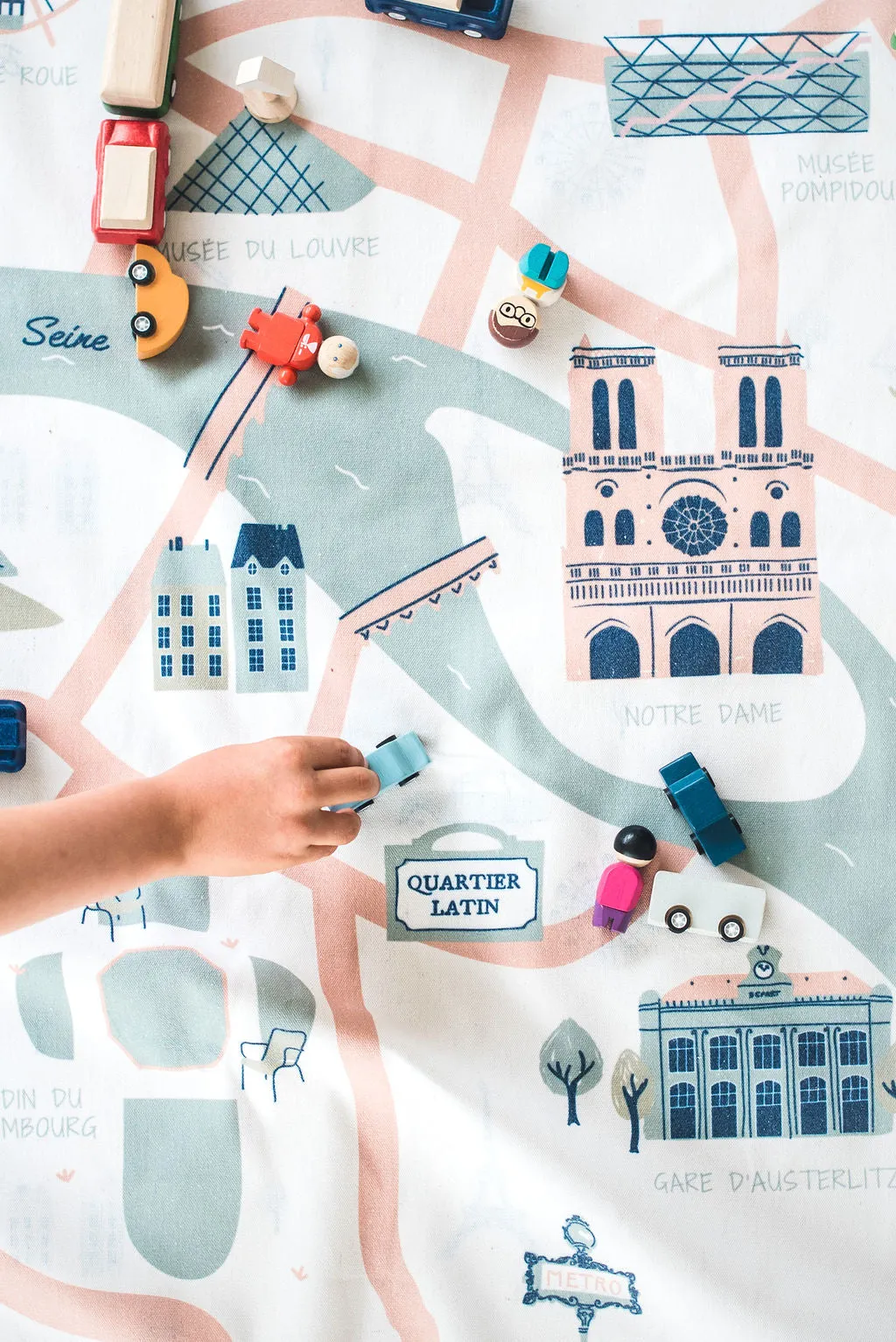 Paris Map Toy Storage Bag