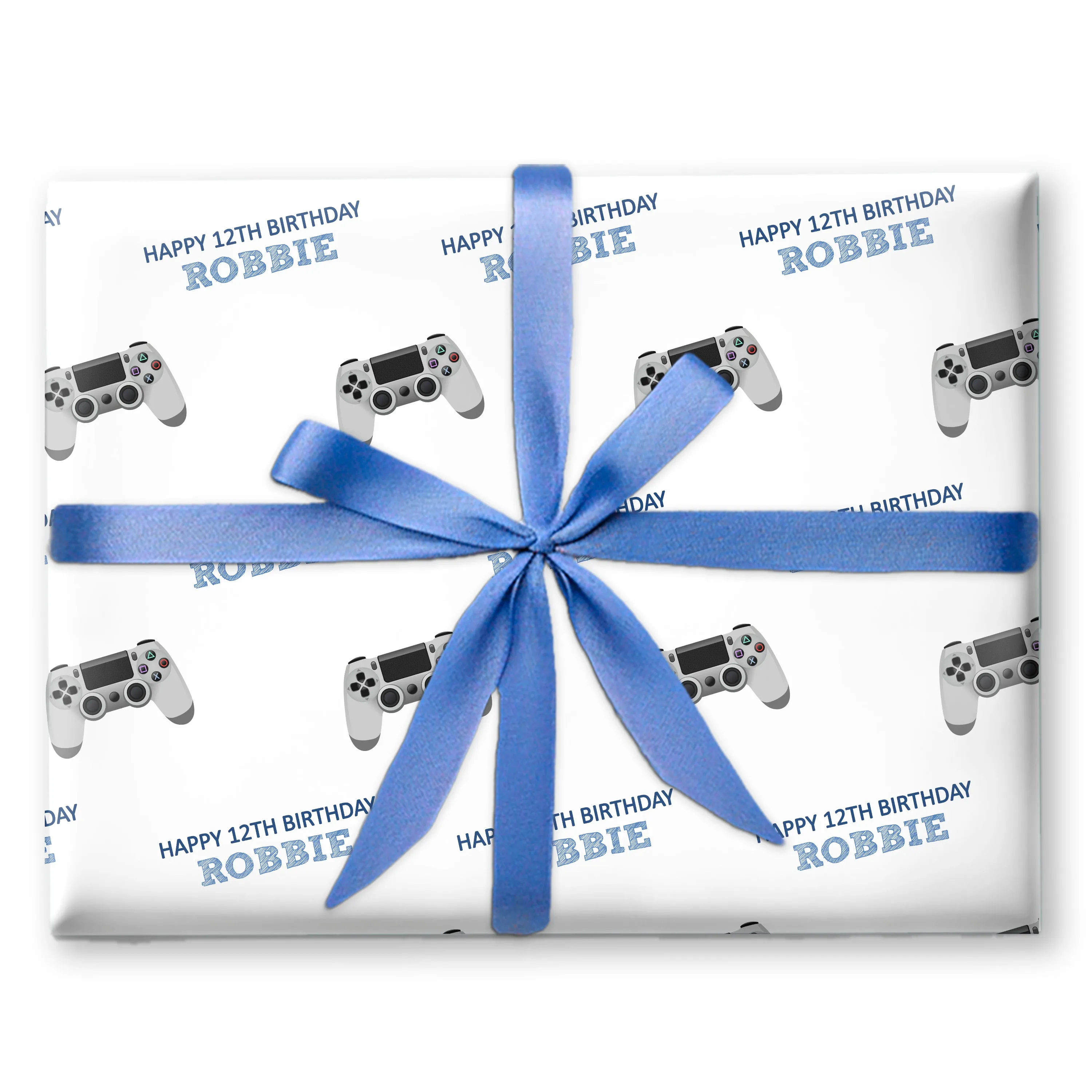 Personalised Birthday Wrapping Paper Gaming Console