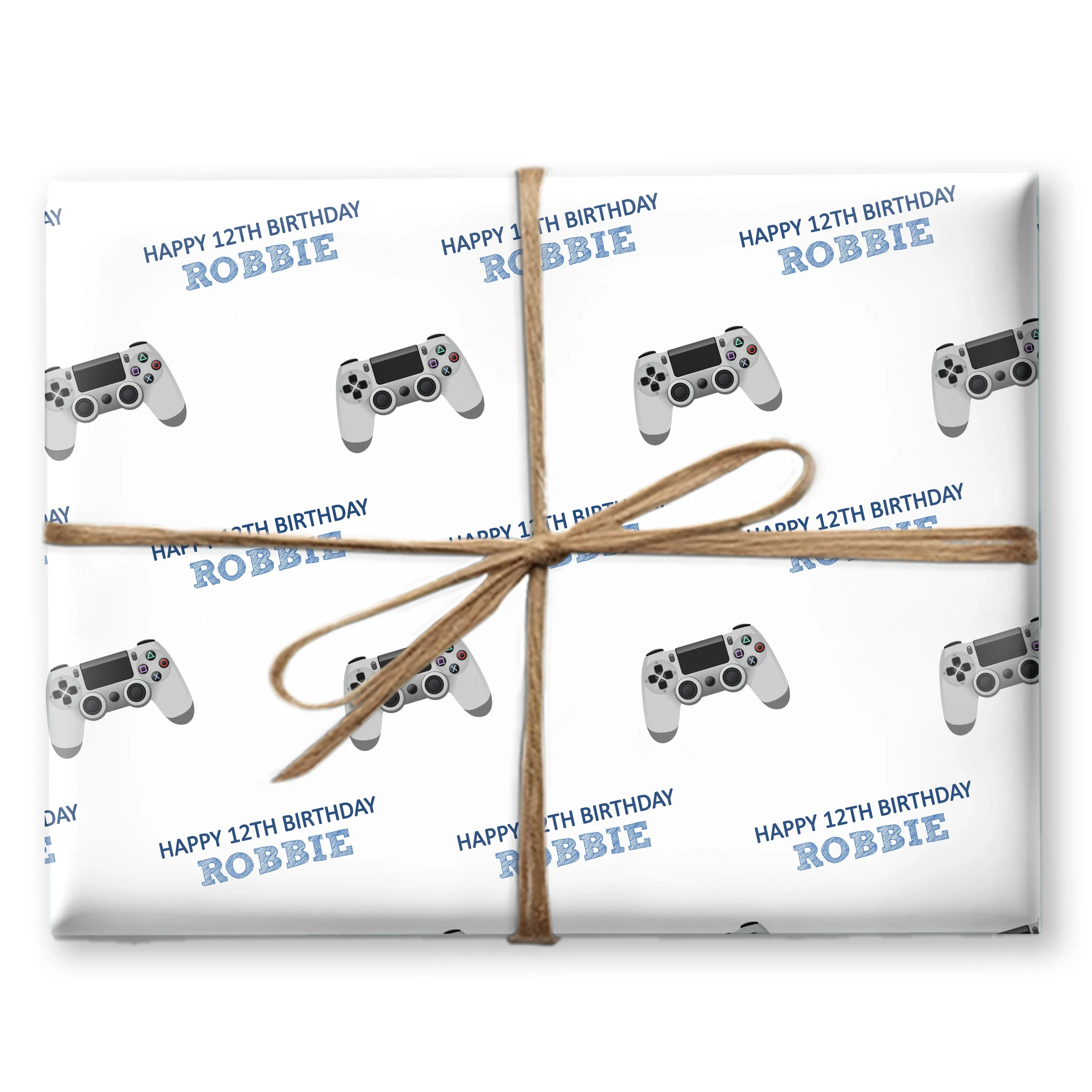 Personalised Birthday Wrapping Paper Gaming Console