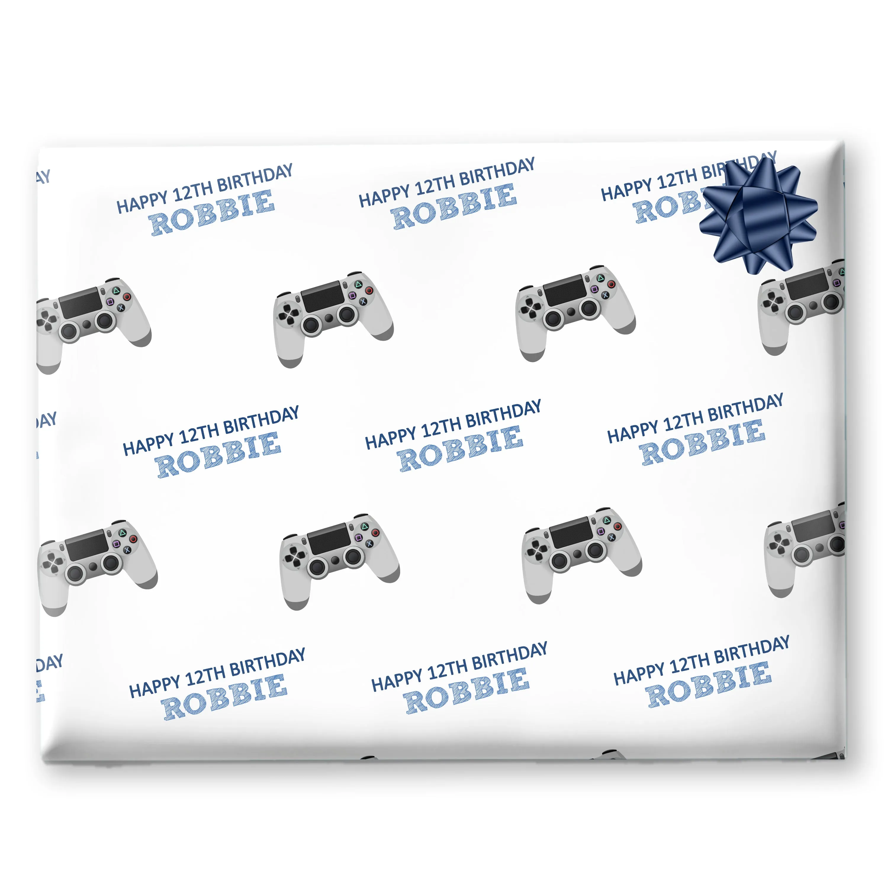 Personalised Birthday Wrapping Paper Gaming Console