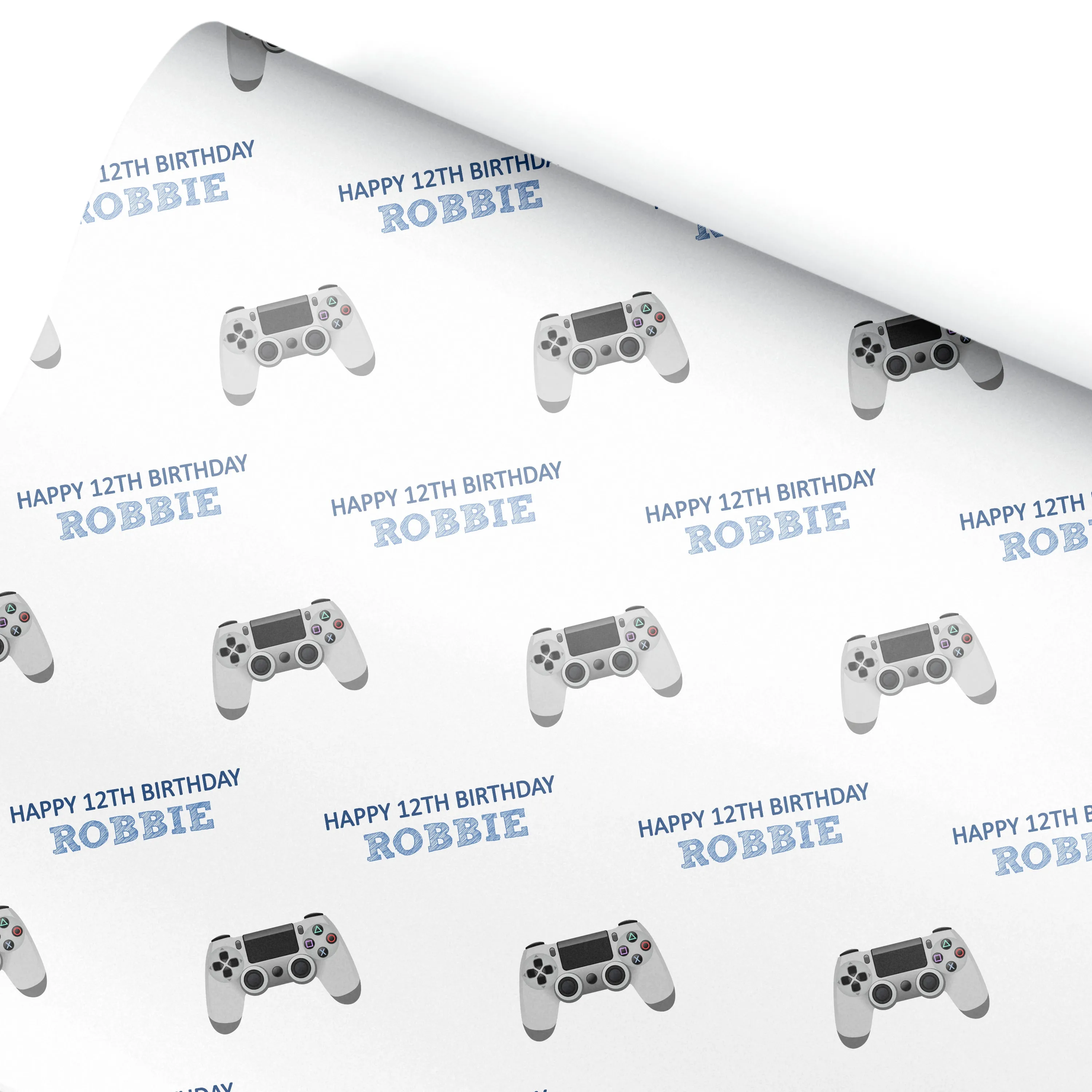 Personalised Birthday Wrapping Paper Gaming Console