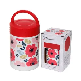 Poppy Lunch Snack Pot Insulated Steel