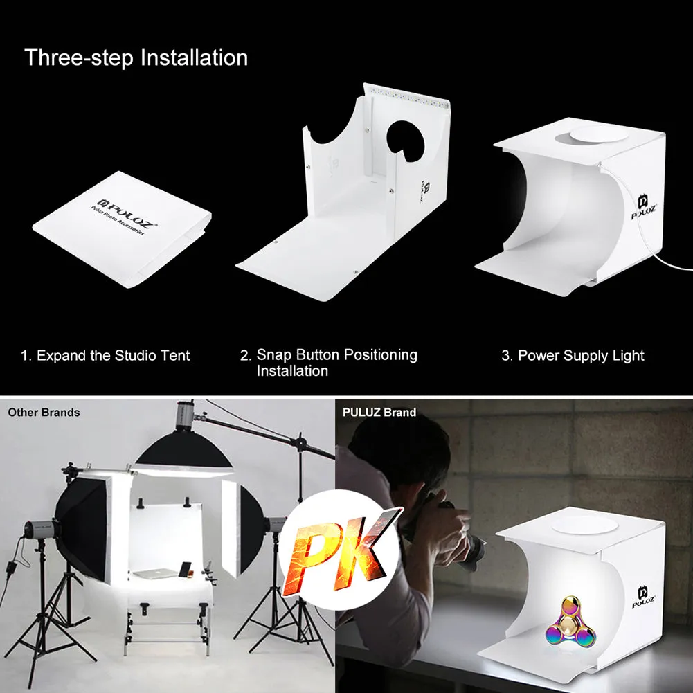 Portable LED Mini Photo Studio Foldable Fill-in Light Prop Kit Tool