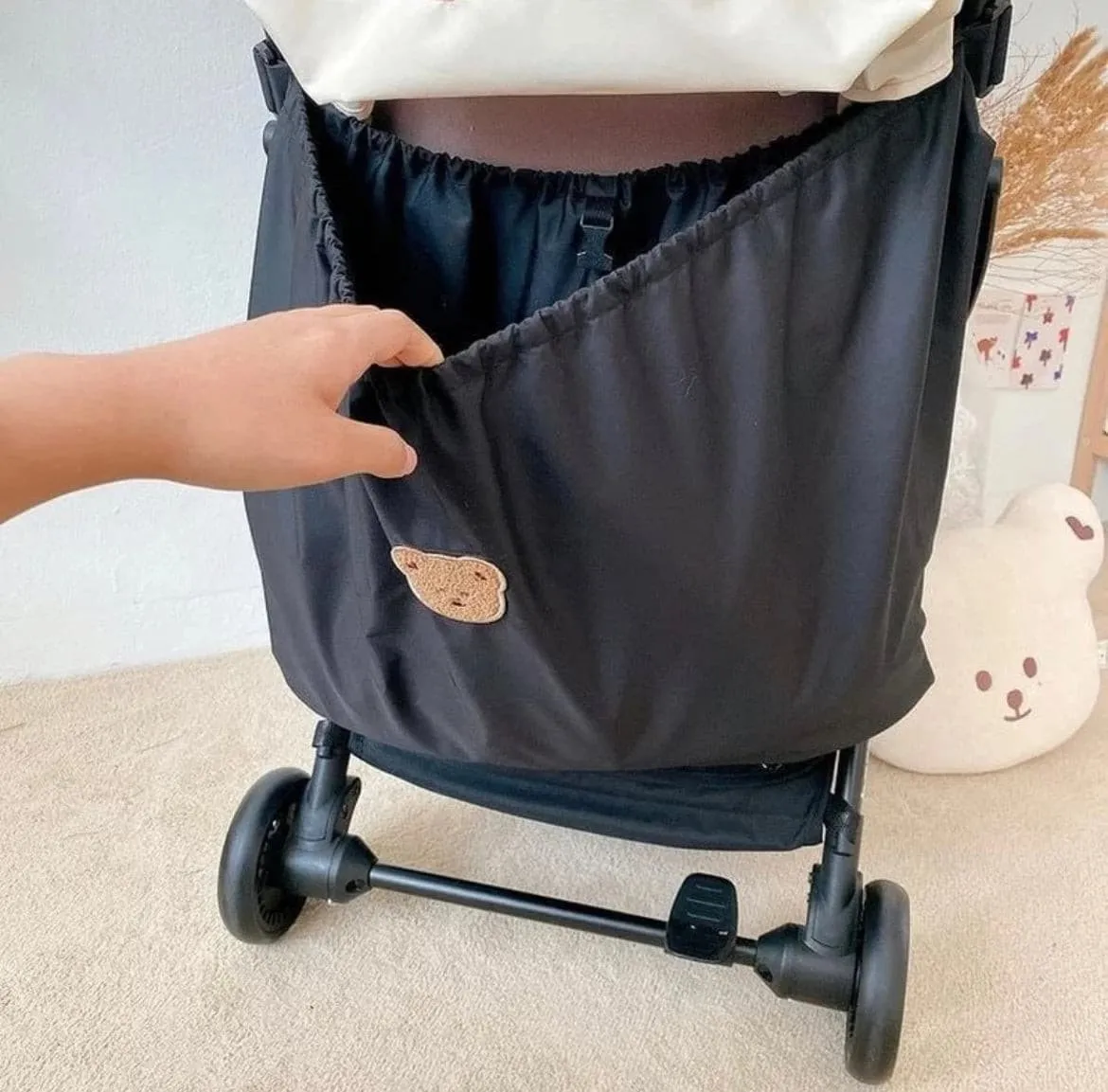 Pram Nappy Bag Carry All - Easy Attach to pram, stroller or cot