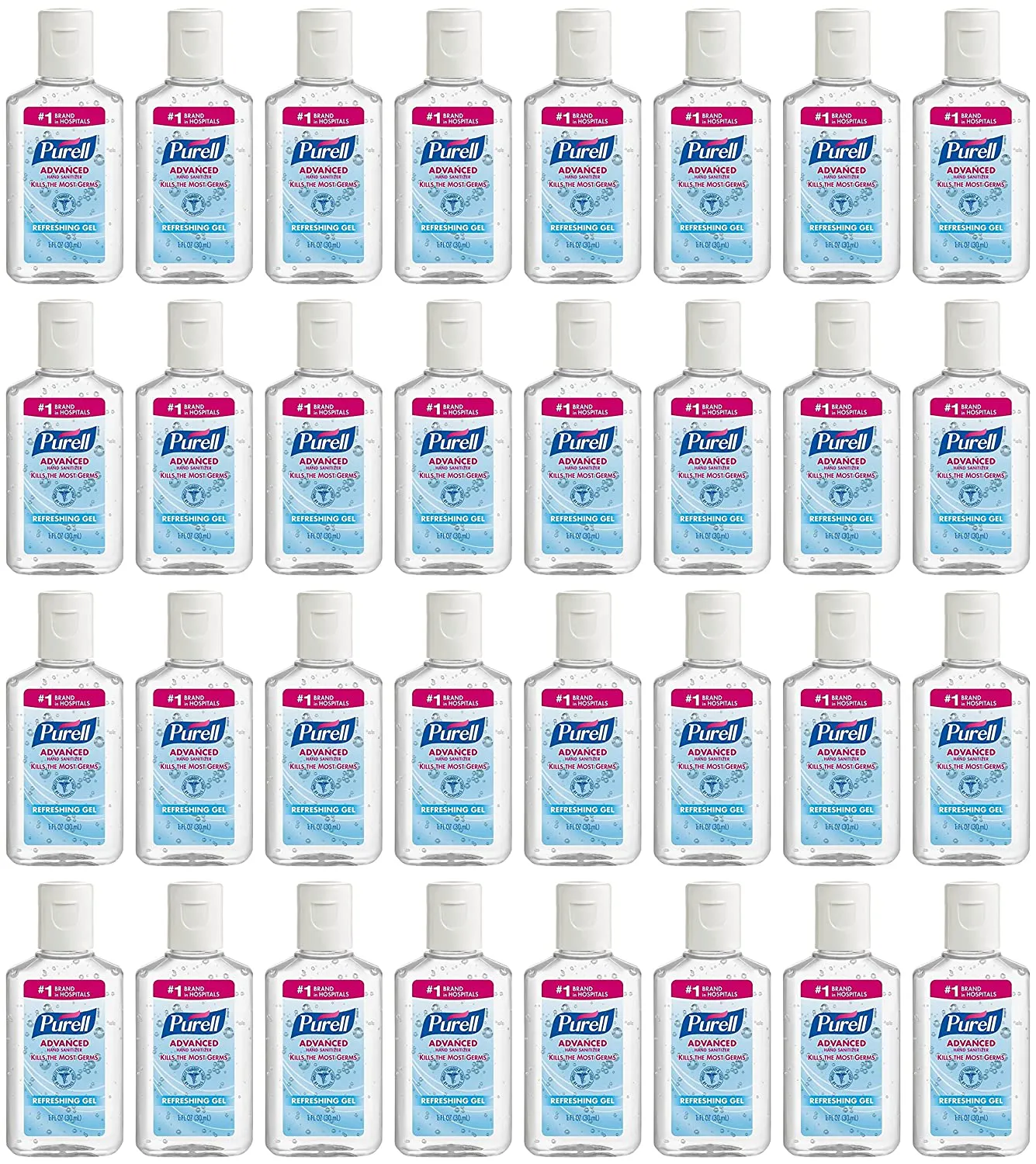 Purell Advanced Hand Sanitizer Refreshing Gel, 1 Fl Oz (24-Pack)