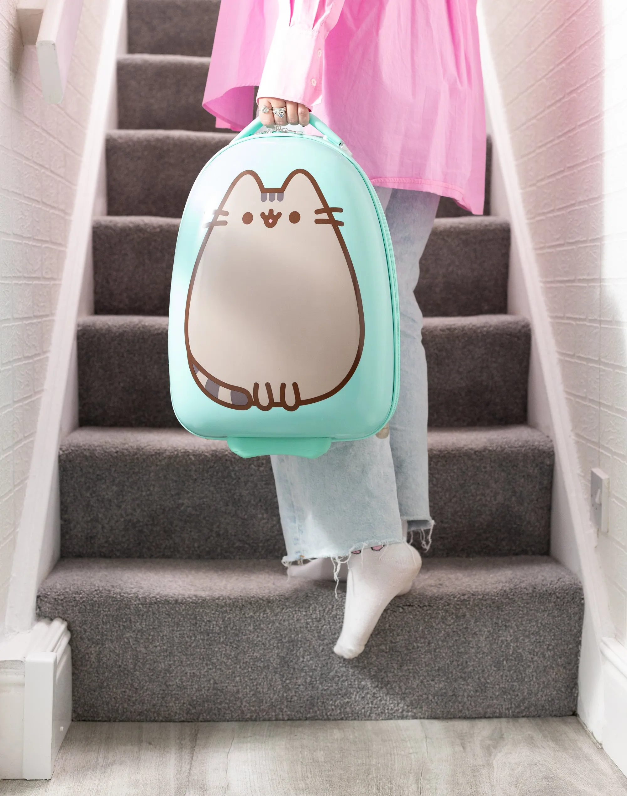 Pusheen The Cat Mint Green Suitcase