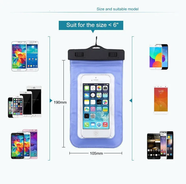 PVC Waterproof Diving Bag For Mobile Phones Underwater Pouch Case For iphone 4s/5s/6/6plus For samsung galaxy s3/s4/s5/Note2/3/4