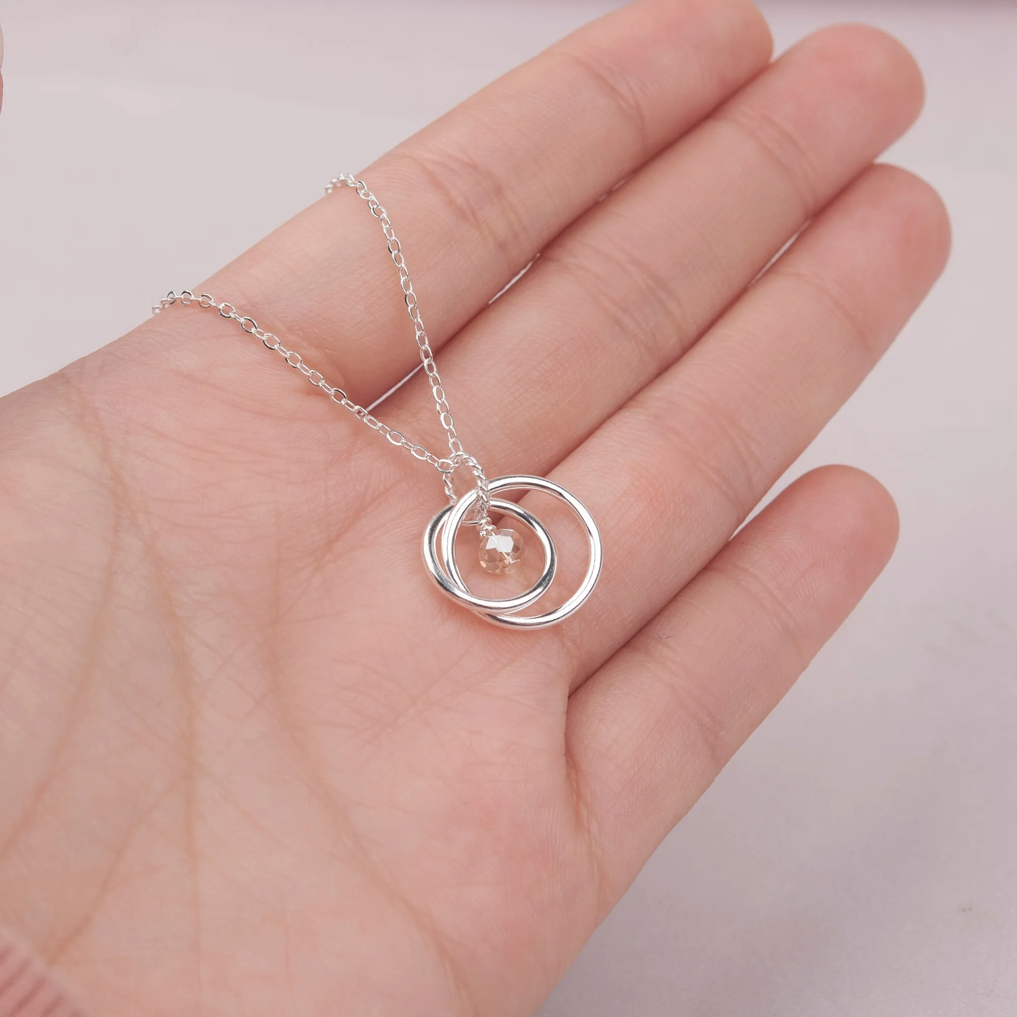 "Mommy to be" Card and Sterling Silver Necklace