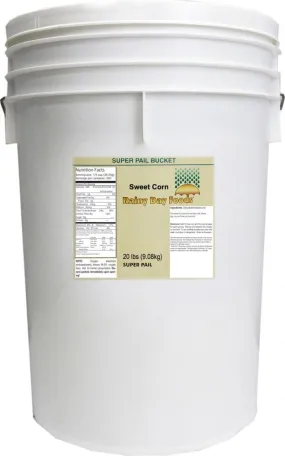 Rainy Day Foods Dehydrated Corn Super Sweet 5 Gallon 16 lbs Super Pail - 256 Servings