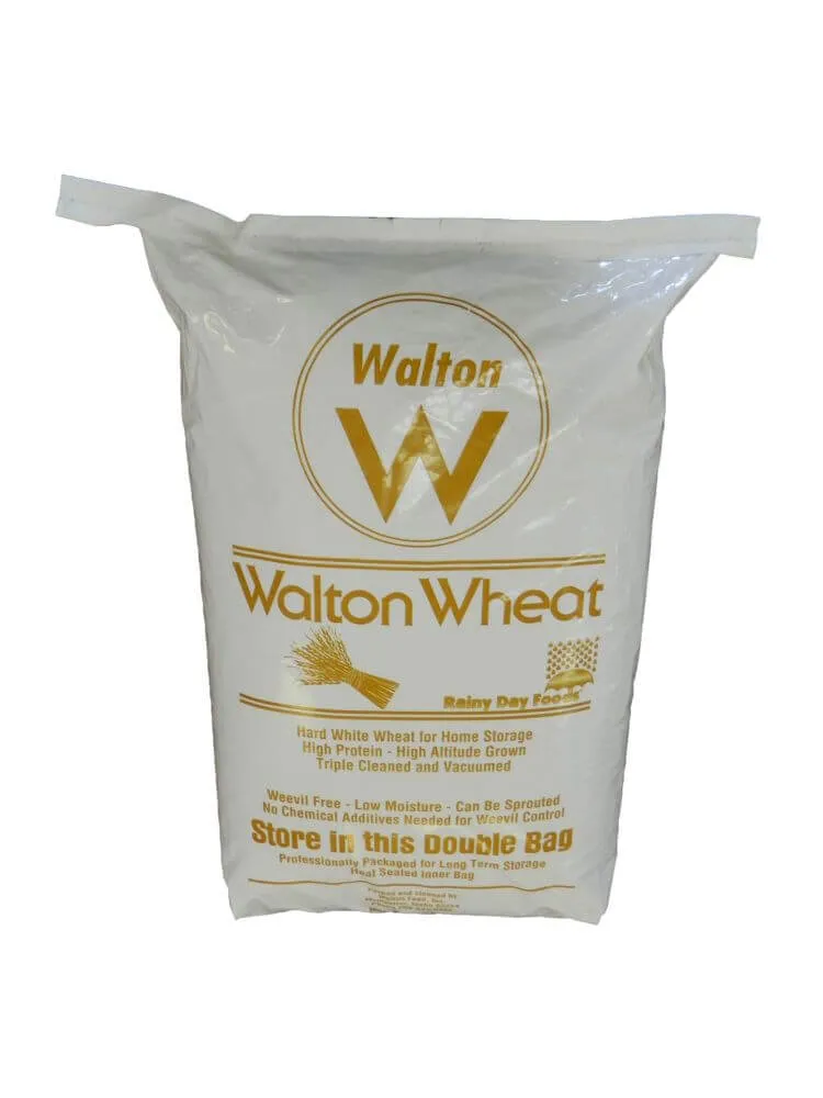 Rainy Day Foods Hard White Wheat Double Plastic 50 lbs Bag - 228 Servings