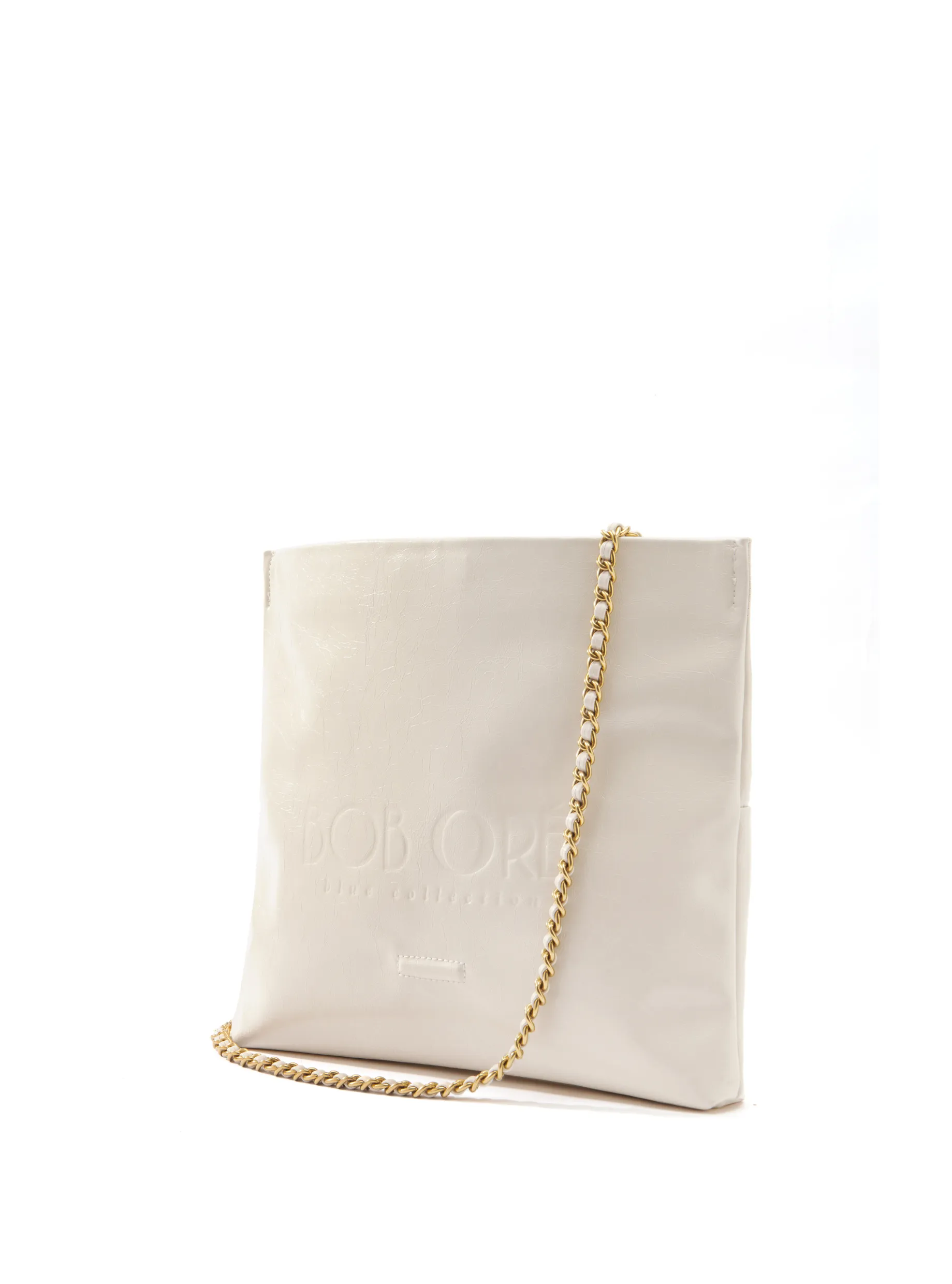 Rei Leather Bag, White by Bob Oré