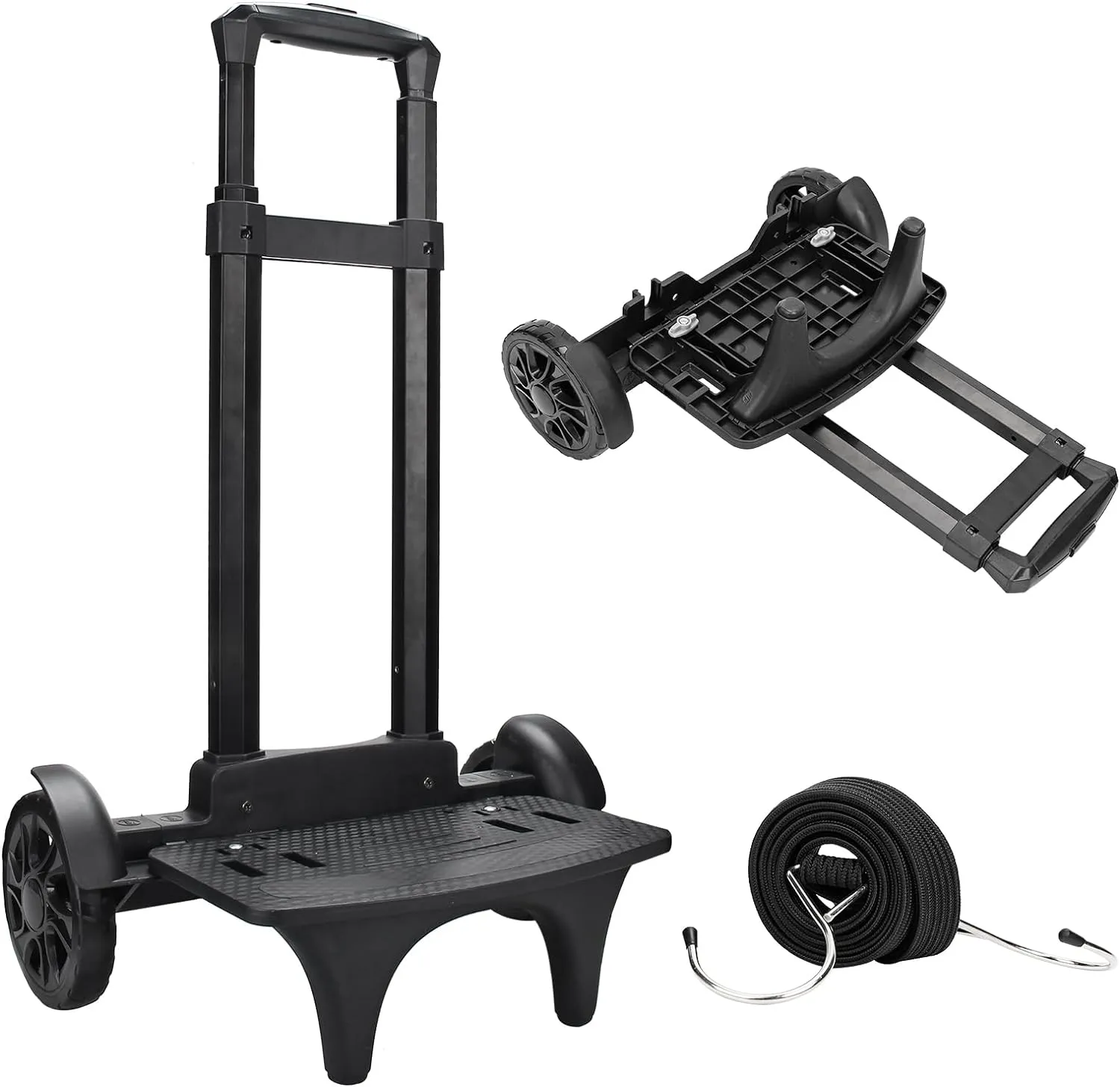 Relavel Folding Hand Truck, Lightweight Trolley Cart with 2 Big Wheels