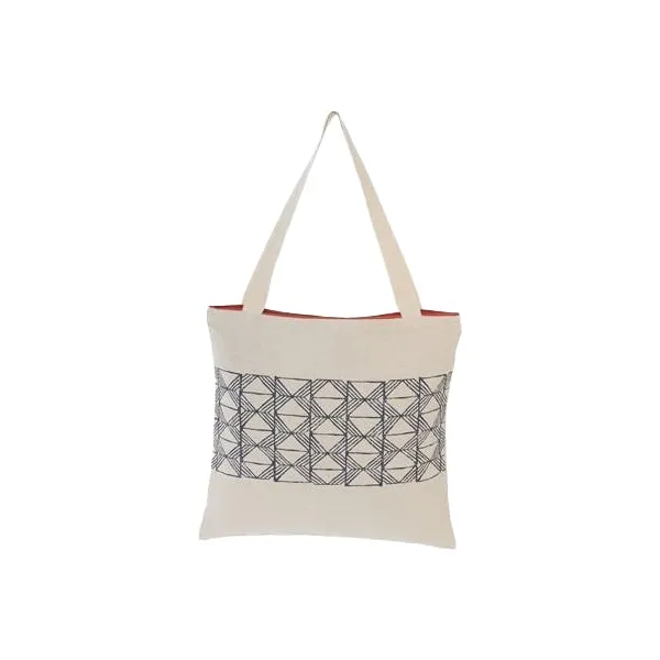 Reusable Shopping and Beach Shoulder Tote Cotton Bag