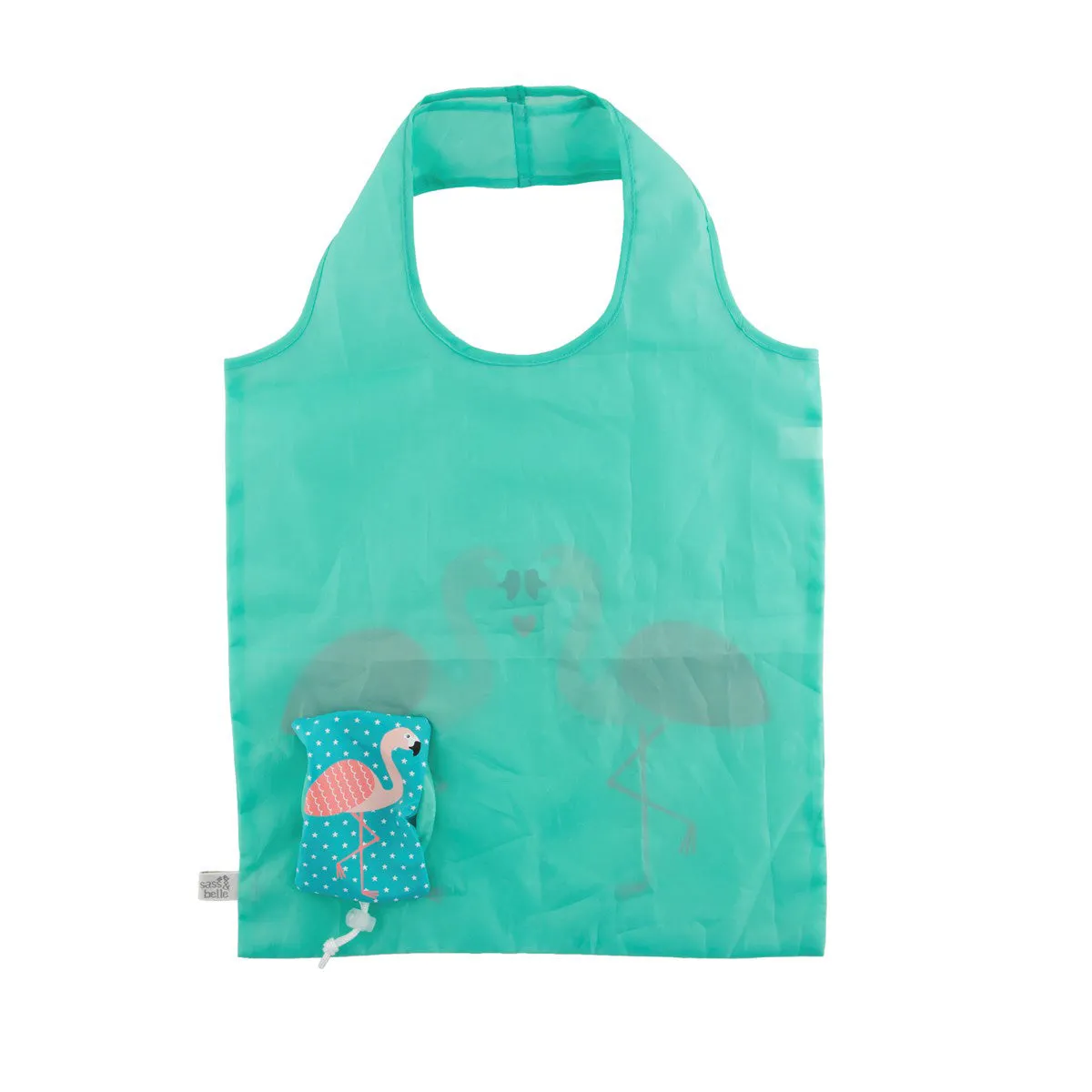 RJB Stone Tropical Flamingo Foldable Shopping Bag