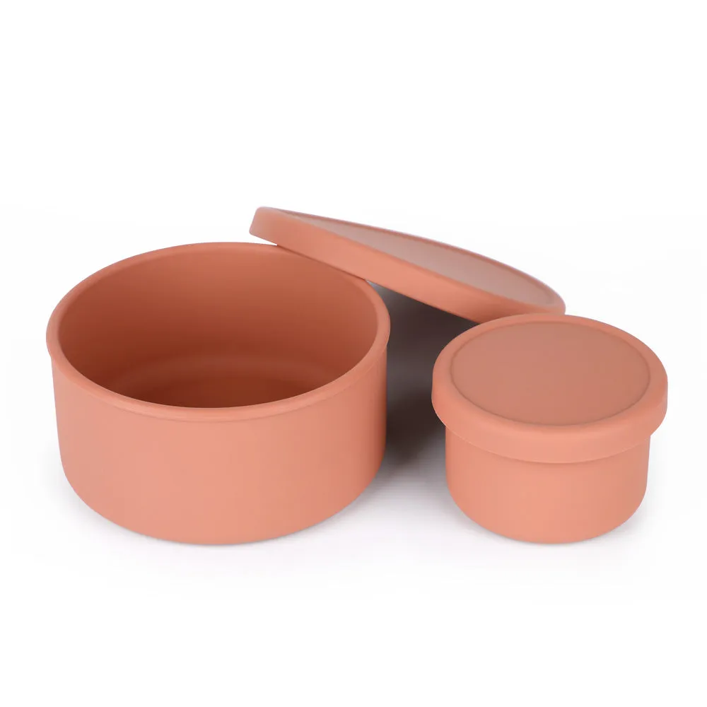 Round Silicone Food Container Set (2pcs)