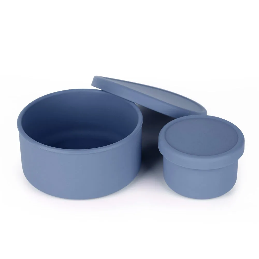 Round Silicone Food Container Set (2pcs)