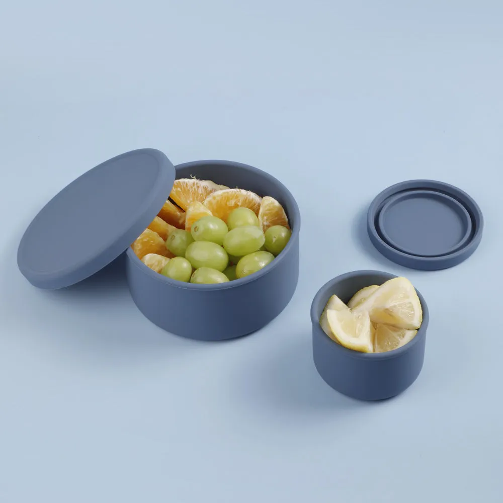 Round Silicone Food Container Set (2pcs)