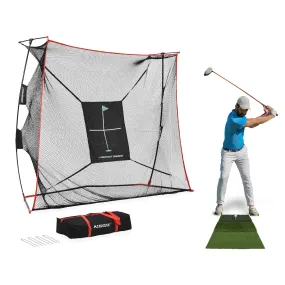 Rukket Sports Haack Pro Golf Net w/ Tri-Turf Mat