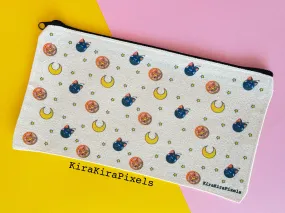 Sailor Moon Canvas Zipper Bag. Pencil/Makeup Pouch