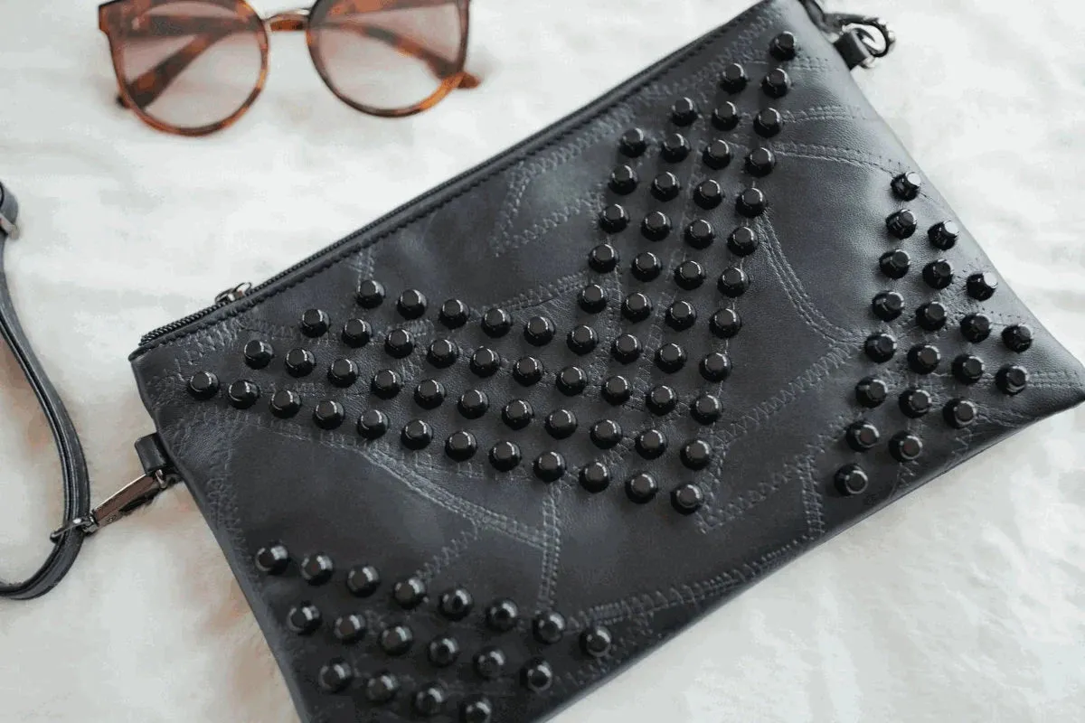 Samantha Studded Crossbody Shoulder Bag