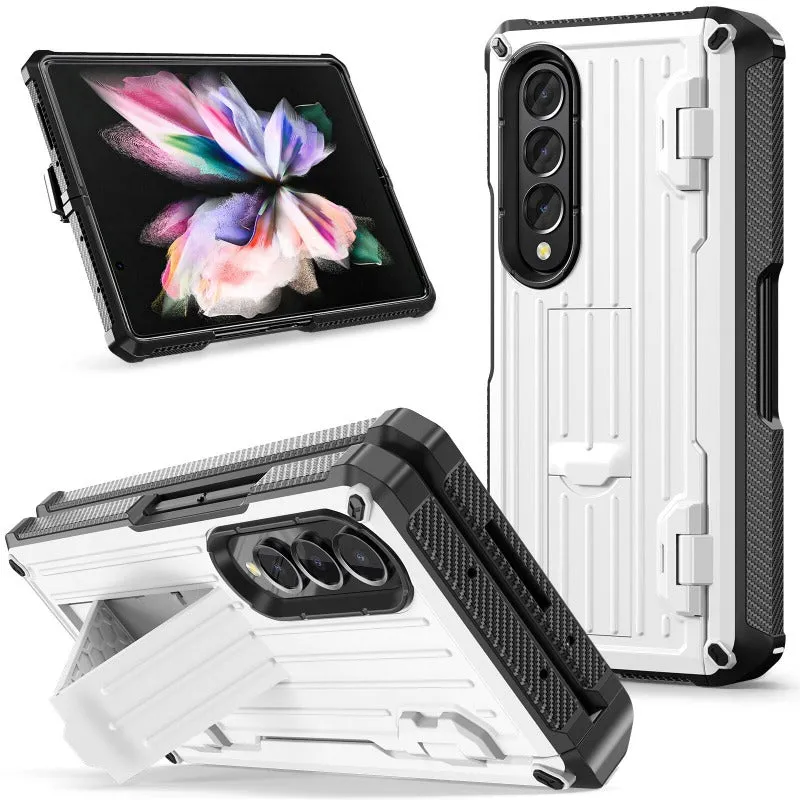 Shockproof Hard Armor Phone Case WIth Pen Slot Kickstand For Samsung Galaxy Z Fold 3 4