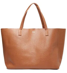 Shopping Bag Brown Leather Wire