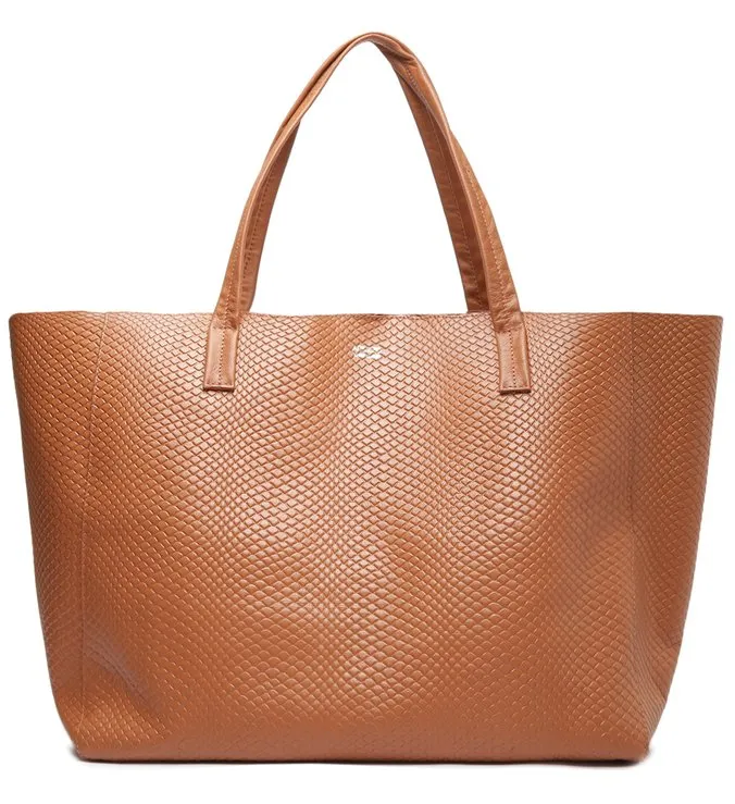 Shopping Bag Brown Leather Wire