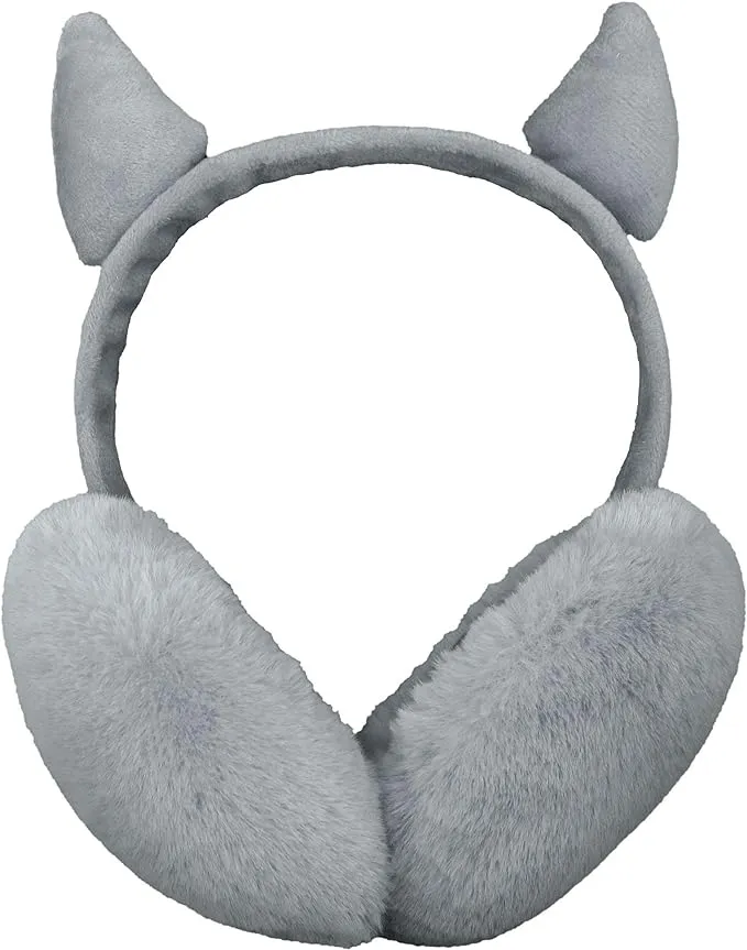 Simplicity Kids Devil Horns Earmuffs Cute Plush Winter Ear Warmers