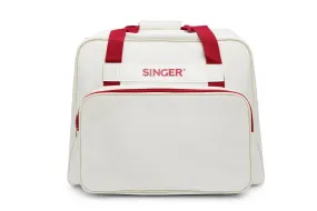 SINGER® Cream/Red Universal Tote Bag