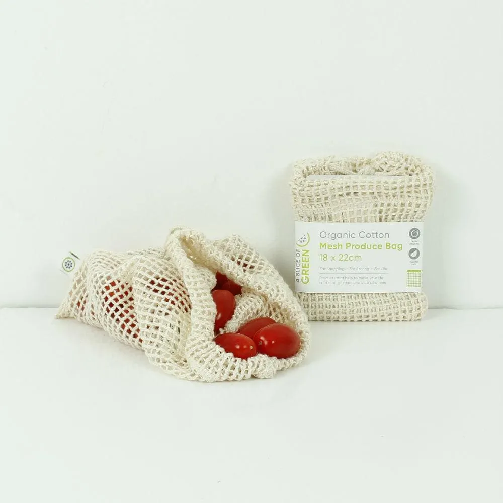 Small Recycled Cotton Mesh Produce Bag