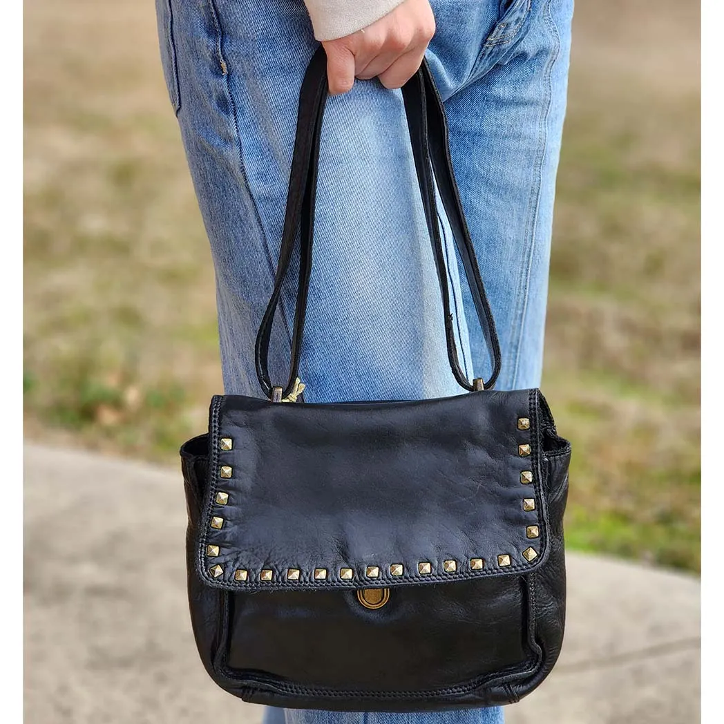 Spaghetti Western Black Studded Cross Body