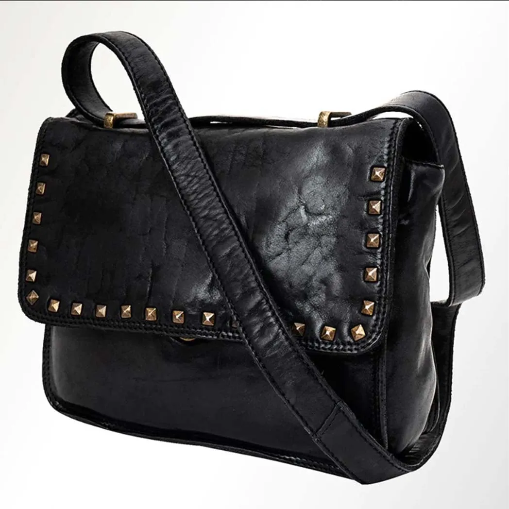 Spaghetti Western Black Studded Cross Body