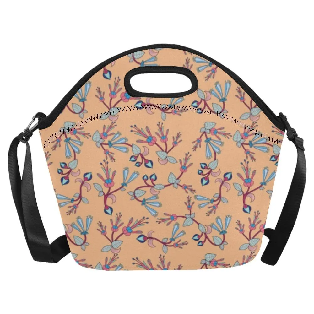 Swift Floral Peache Neoprene Lunch Bag/Large