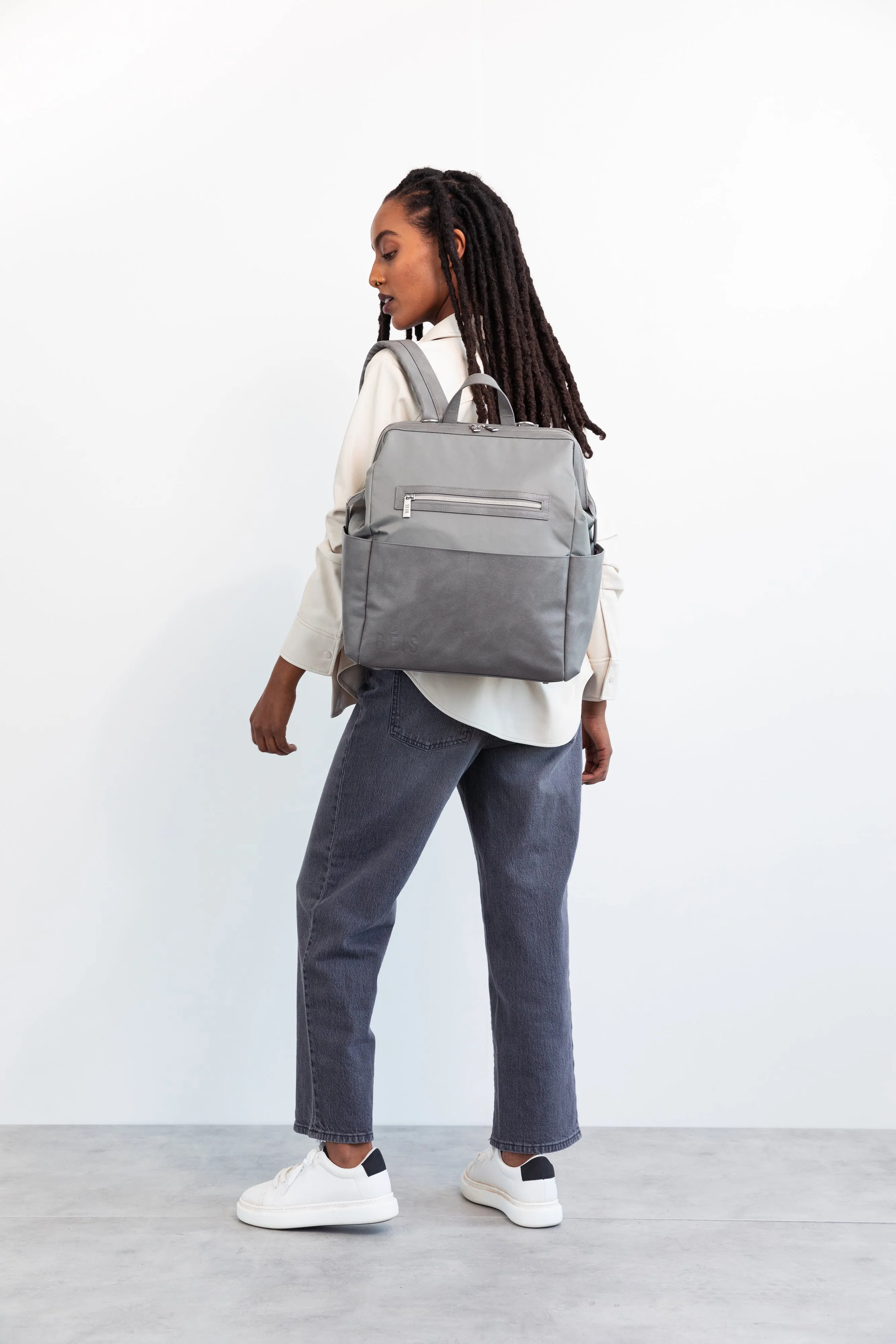 The Backpack Diaper Bag in Grey