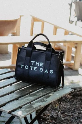 The Tote Bag with Shoulder Strap - Black - PREORDER