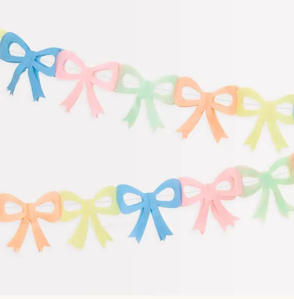 Tissue Paper Bow Garlands - Pack of 3