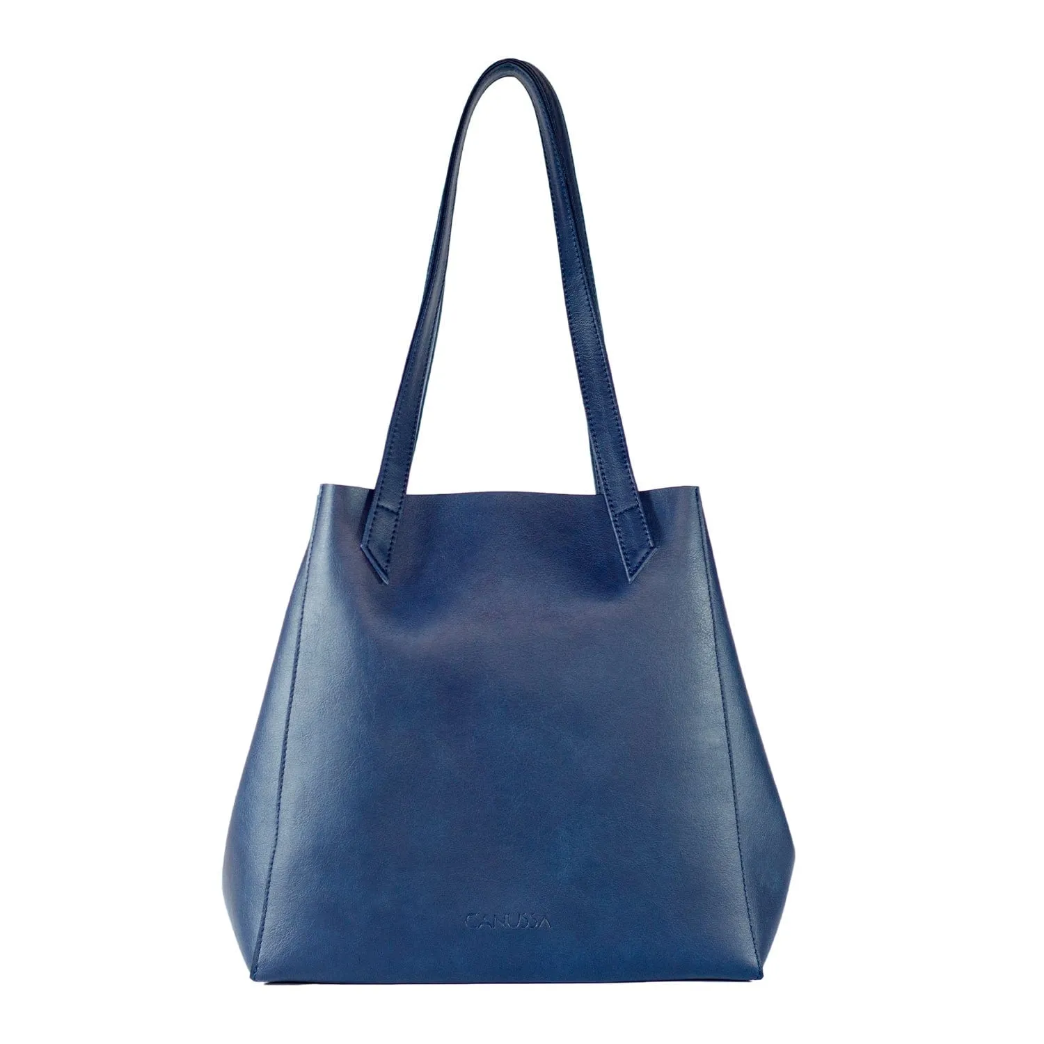 Totissimo Foldable Vegan Leather Tote Bag | Blue