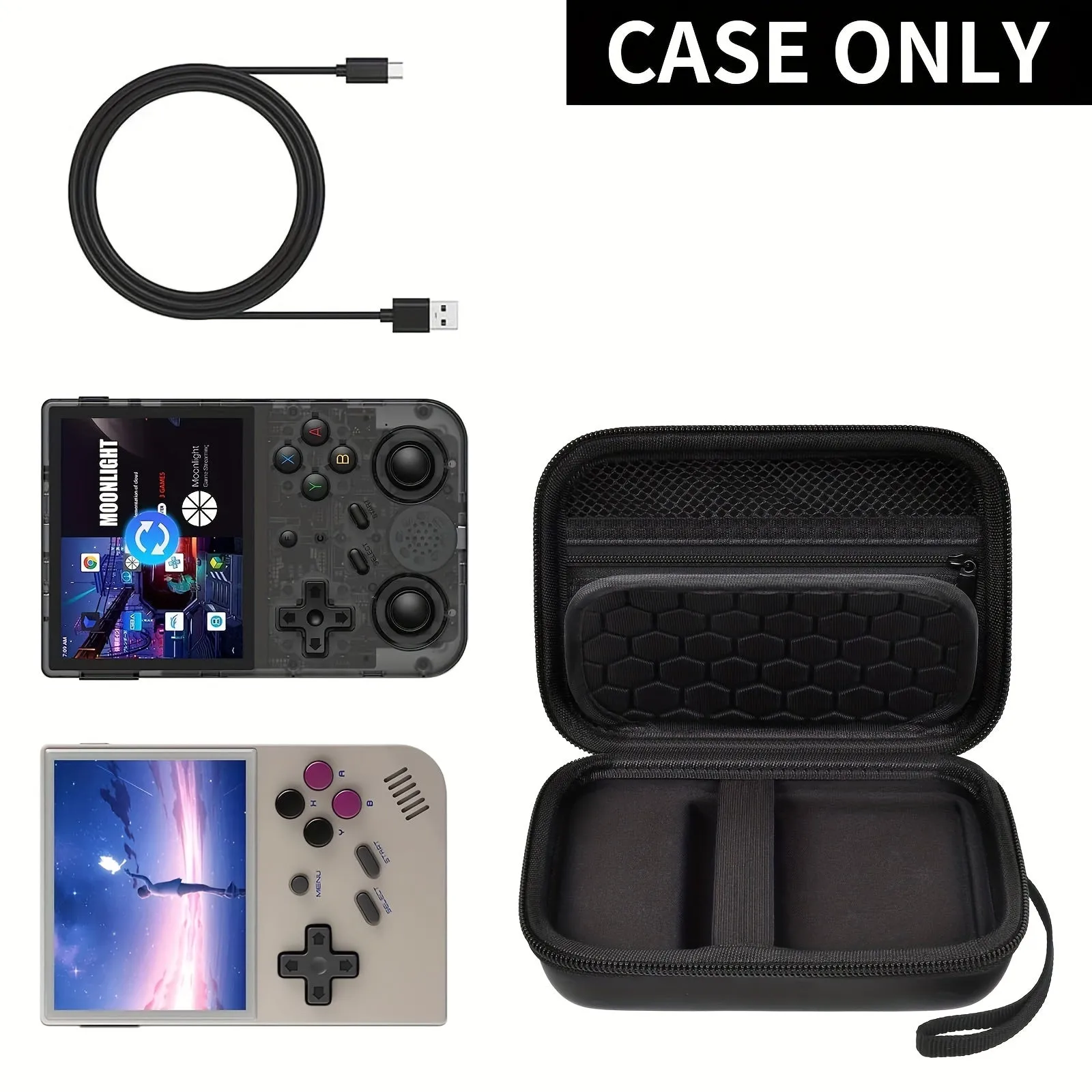 Travel Case for RG353V/RG35XX/RG353VS Retro Handheld Game Console