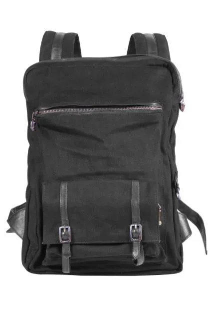 Triple claw back pack - Combo Denim/Leather