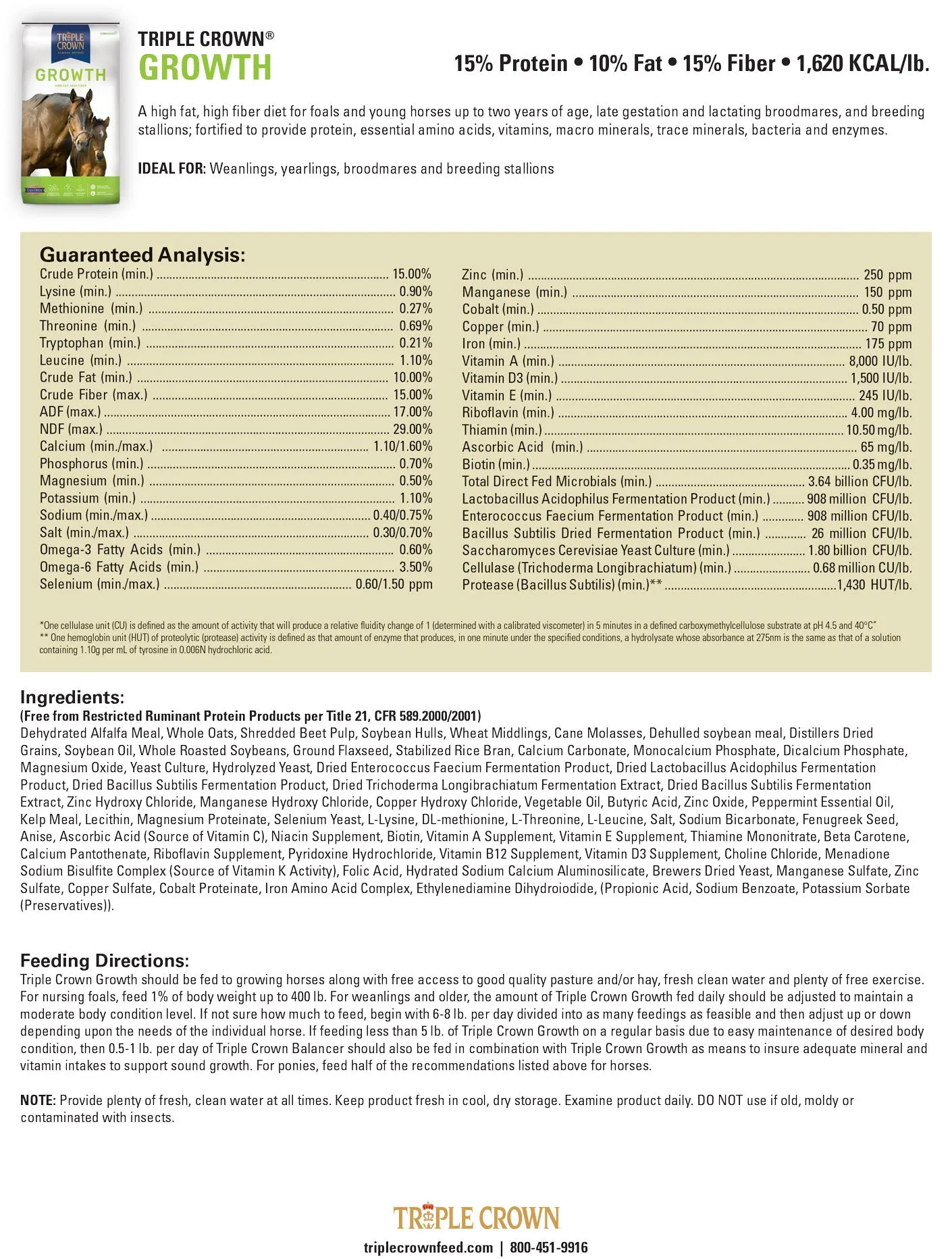 Triple Crown Growth Horse Feed