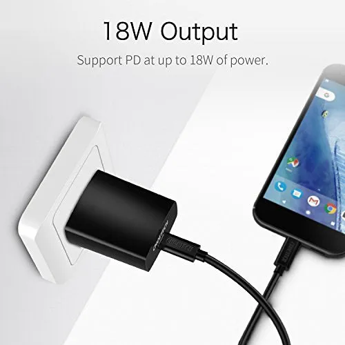 USB C Charger, CHOETECH 18W Power Delivery Type-C Wall Charger Compatible iPhone XR,XS,XS Max, X,8,8 Plus,Samsung Galaxy S9/Note 9, Google Pixel 2/Pixel,Nintendo Switch, Nexus 5x/6p Lumia 950/950XL