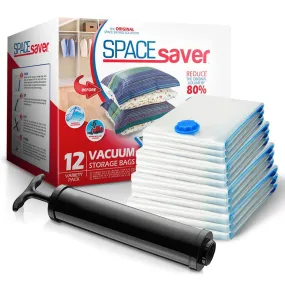 Variety 12pk - Space Saver Vacuum Storage Bags Save 80% Clothes Storage Space