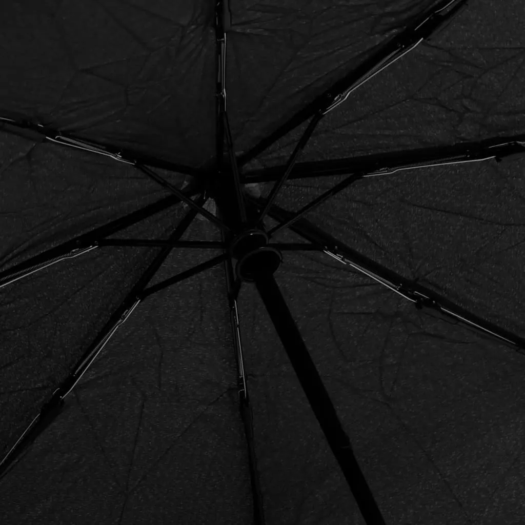 vidaXL Automatic Folding Umbrella Black 95 cm