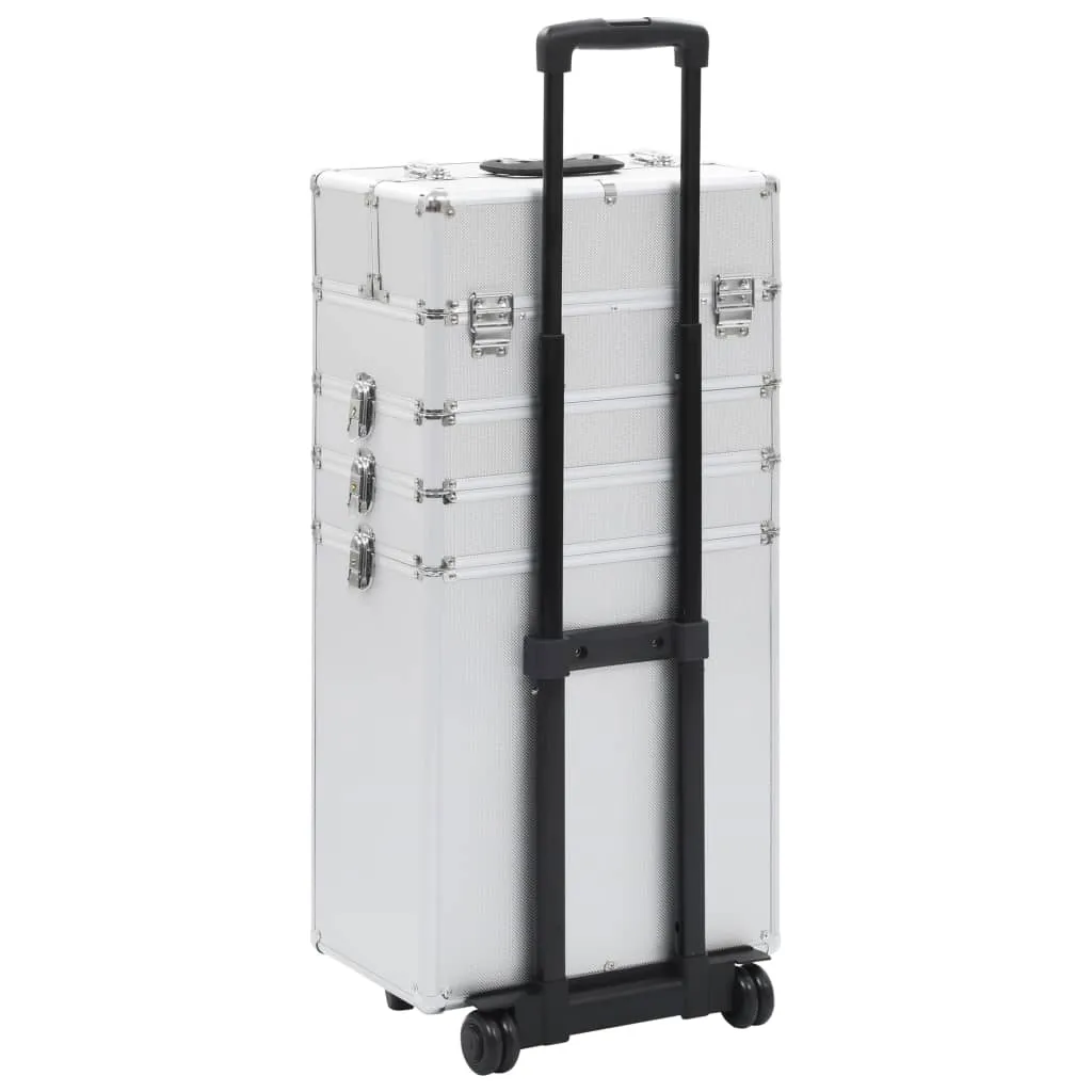 vidaXL Make-up Trolley Aluminium Silver